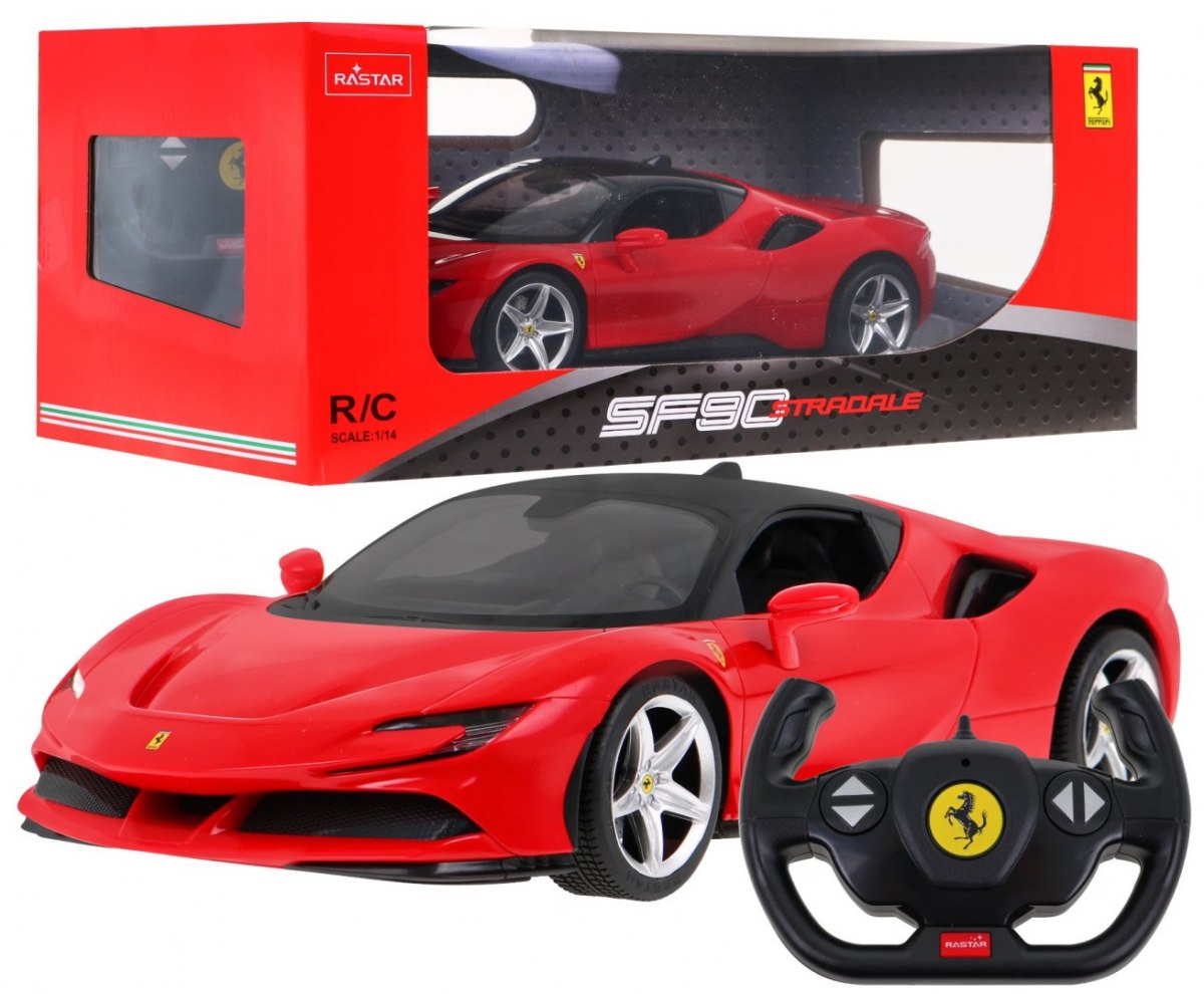 Mamido RASTAR Auto na dálkové ovládání RC Ferrari SF90 Rastar 1:14 červené