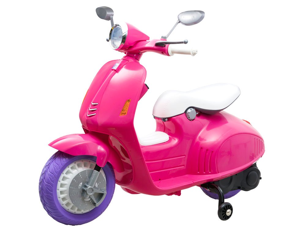 mamido Dětská elektrická motorka Vespa růžová