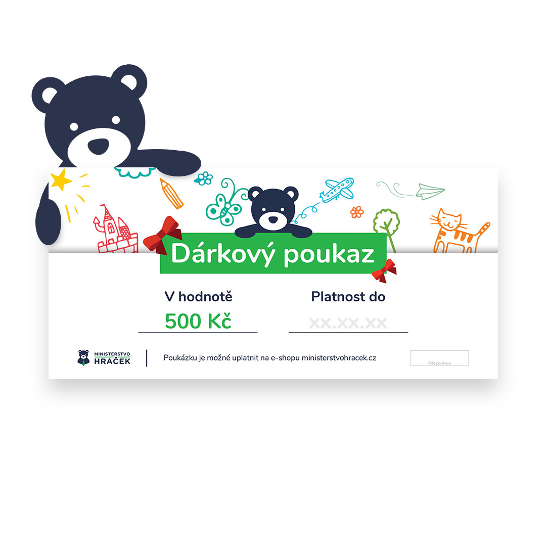 Ministerstvo Hraček Ministerstvo Hraček Dárkový poukaz 500 Kč