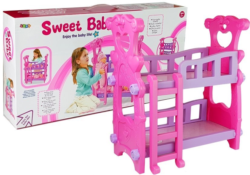 mamido Patrová postýlka pro panenky růžová