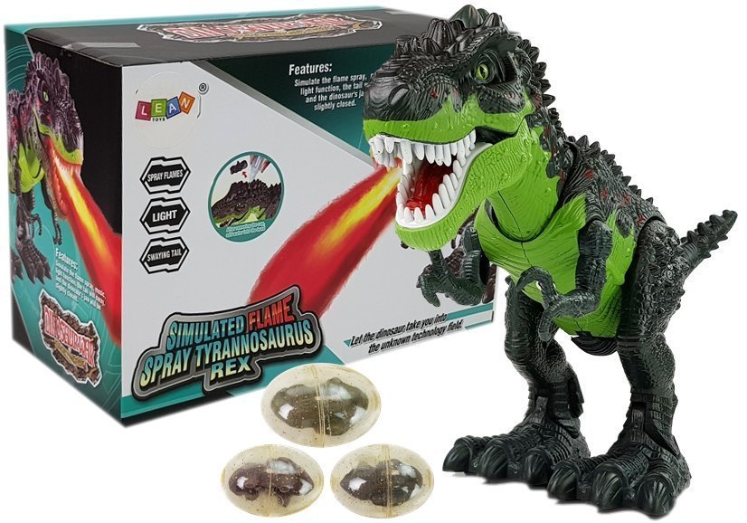 mamido Dinosaurus Tyrannosaurus Rex na baterie se zvukovými efekty zelený