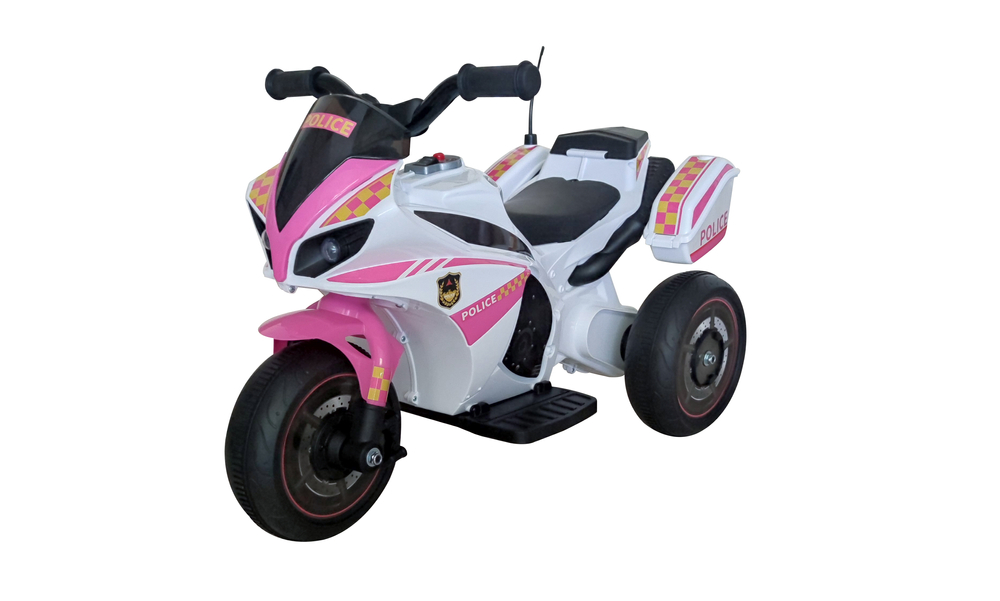 mamido Dětská elektrická motorka policie GTM5588-A růžová