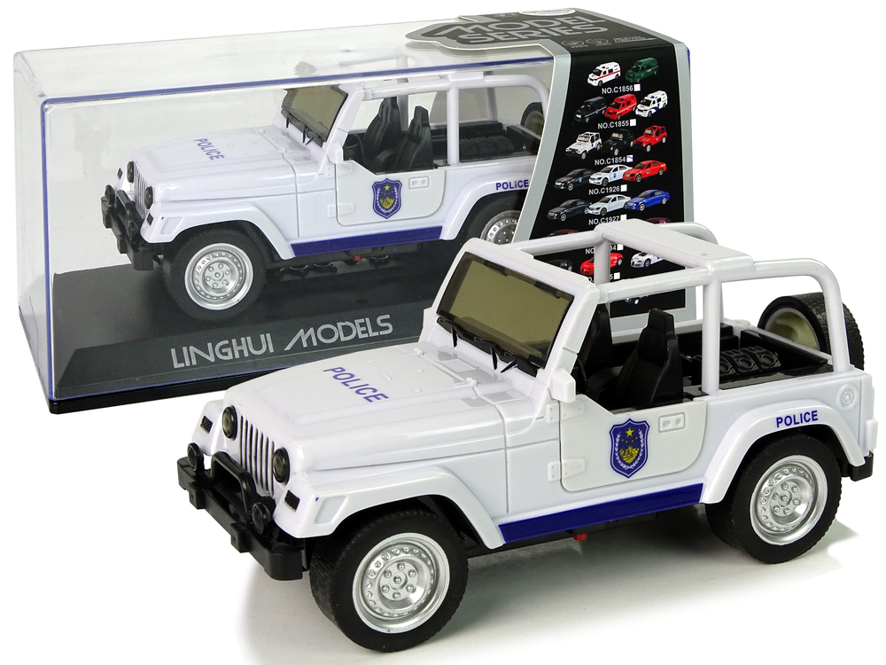 Levně mamido Terénní auto policie bílé