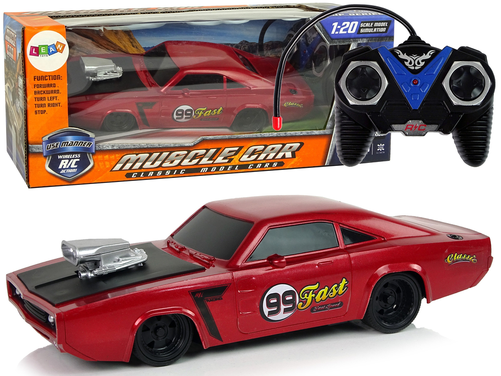 mamido Sportovní auto na dálkové ovládání RC 1:20 červené