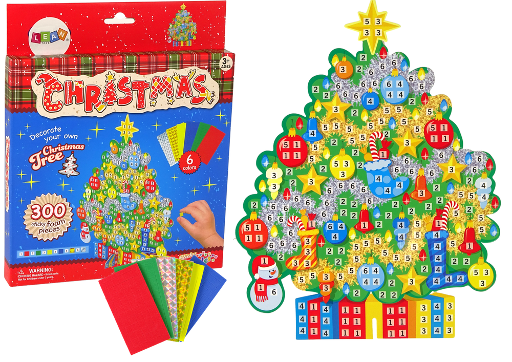 mamido Dětská kreativní sada mozaikové bloky Vánoční stromeček