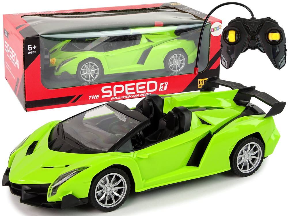 mamido Sportovní auto na dálkové ovládání RC 1:18 zelené