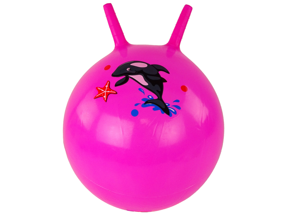 mamido Dětský skákací míč s delfínem růžový