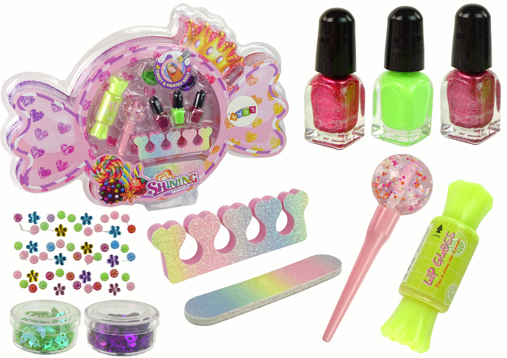 mamido Dětská sada líčidel s manikúrou candy