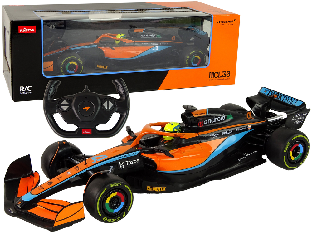 Levně RASTAR Formule na dálkové ovládání R/C McLaren F1 Rastar 1:12 oranžová