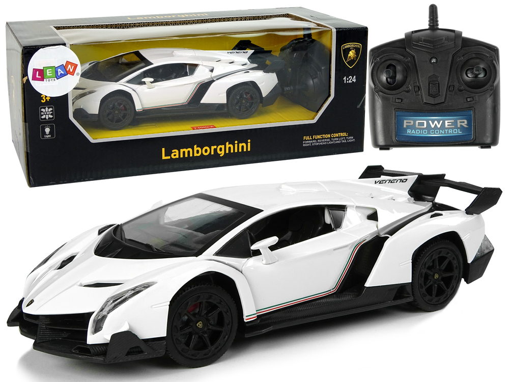 mamido Sportovní auto na dálkové ovládání RC Lamborghini Veneno 1:24 bílé
