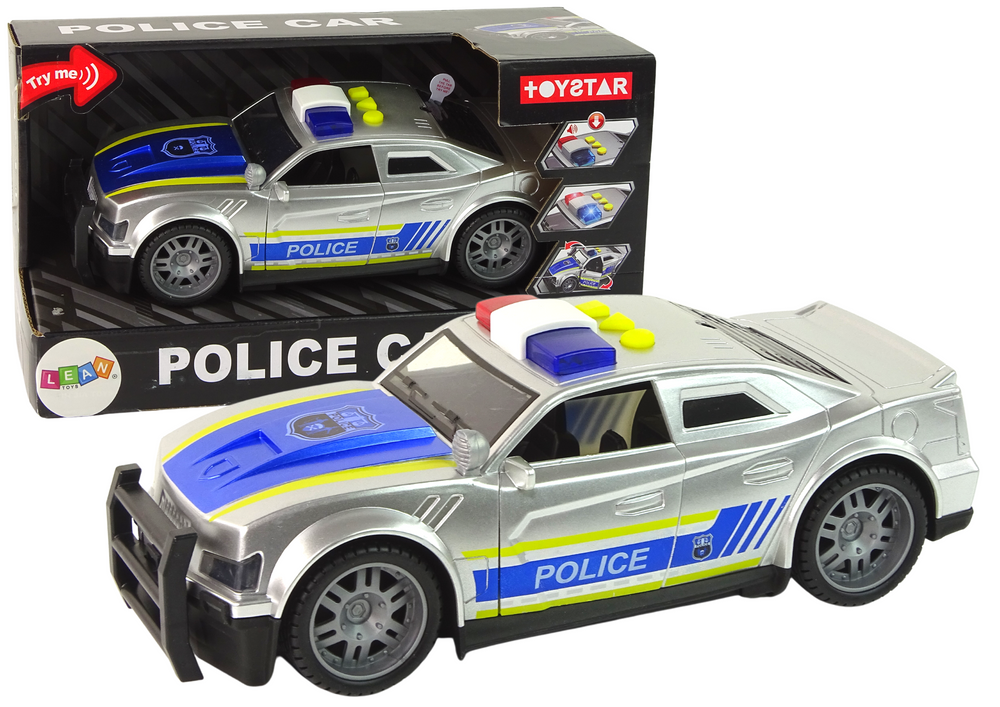 mamido Autíčko policie se světly 1:14 stříbrné
