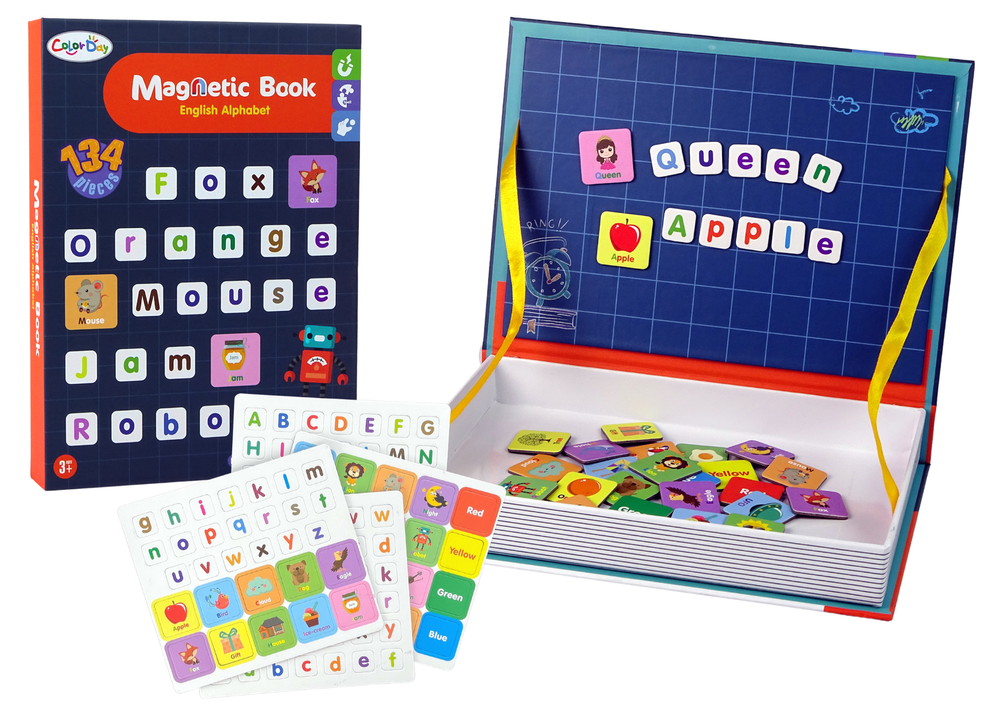 Levně mamido Vzdělávací magnetické puzzle v knize Anglická abeceda