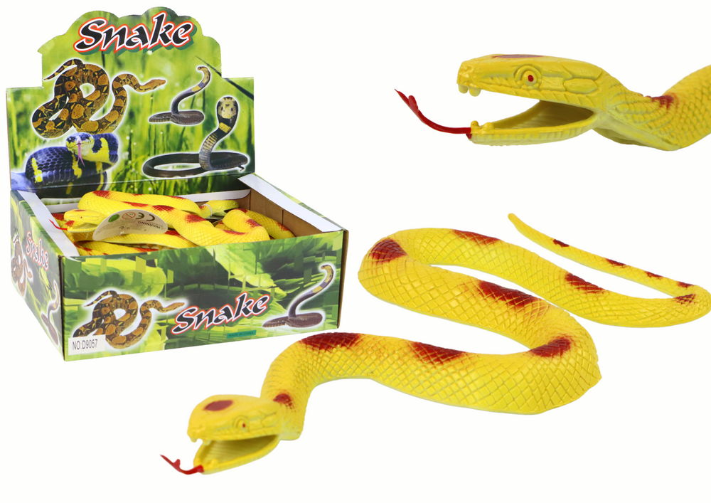 mamido Gumový had s červenými skvrnami žlutý