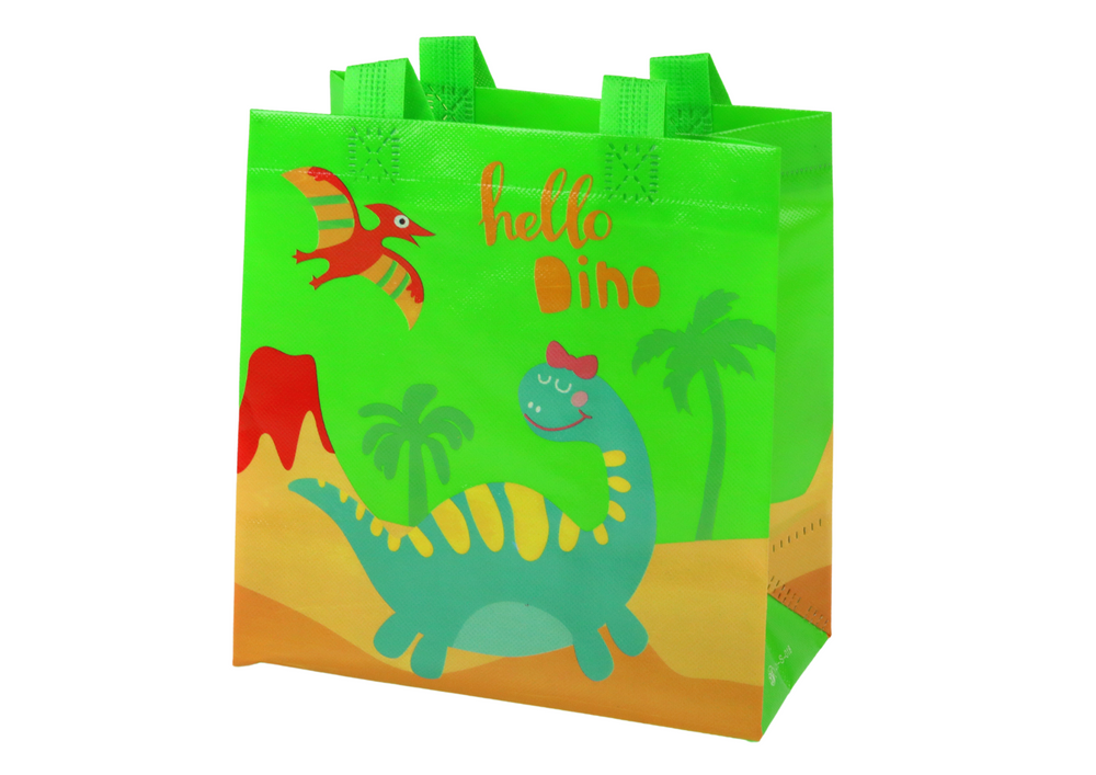 mamido Dárková taška Dinosaurus 23cm x 21,5cm x 11cm zelená