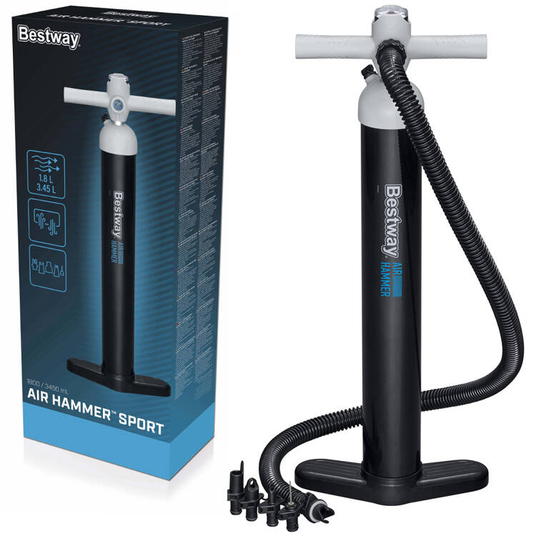 mamido Bestway vysokotlaková ruční pumpa obousměrná s manometrem 62227 mamido Bestway vysokotlaková ruční pumpa obousměrná s manometrem 62227