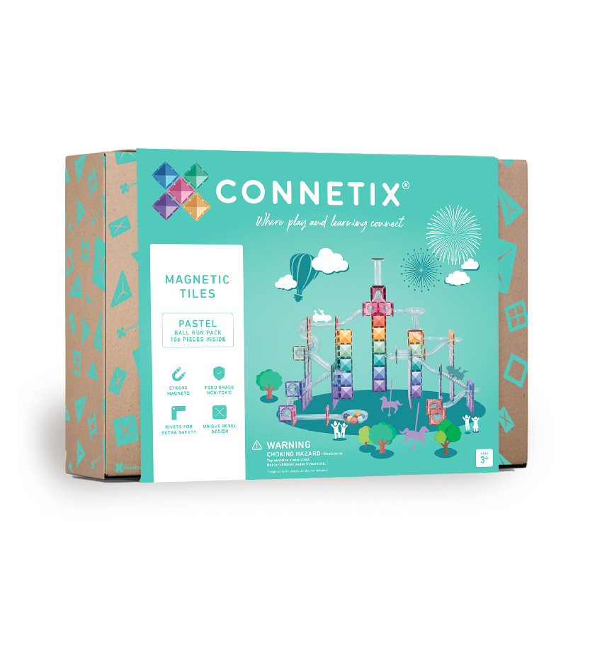 Connetix Connetix Tiles - Magnetická Stavebnice Pastelová Kuličková Dráha 106 ks