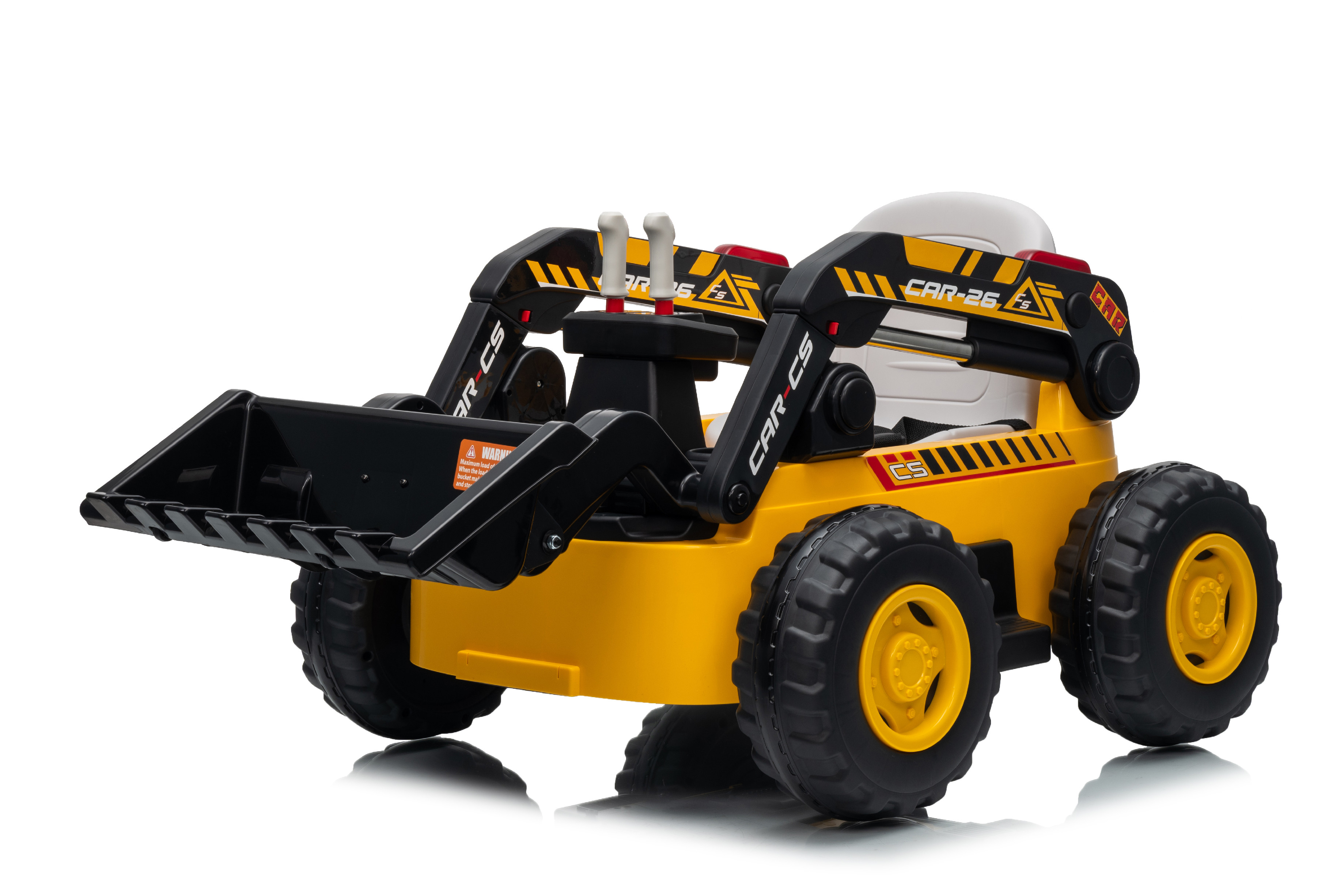 Levně Mamido Dětský elektrický nakladač CAR-26A žlutý | 4x4 | RC 2.4Ghz | EKO kůže | 12V10Ah