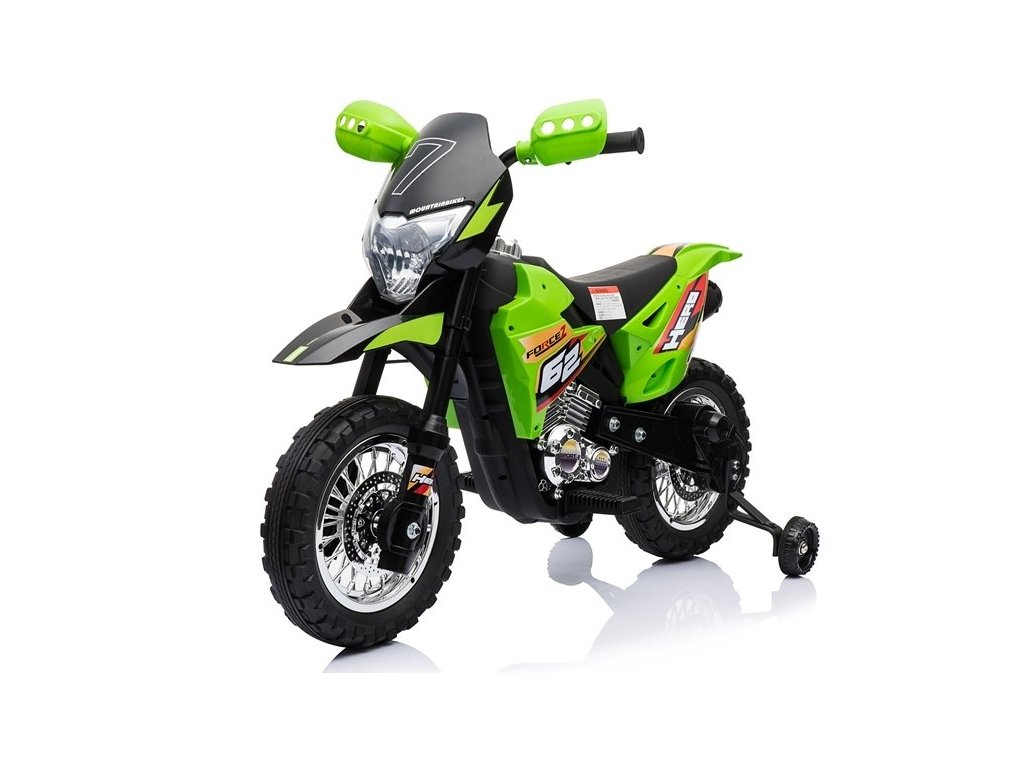mamido Dětská elektrická motorka Cross zelená