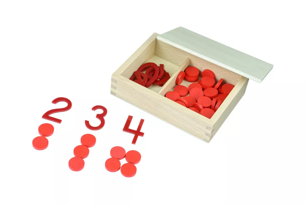 Moyo Montessori Moyo Montessori Číslice a žetony, Sudá-lichá
