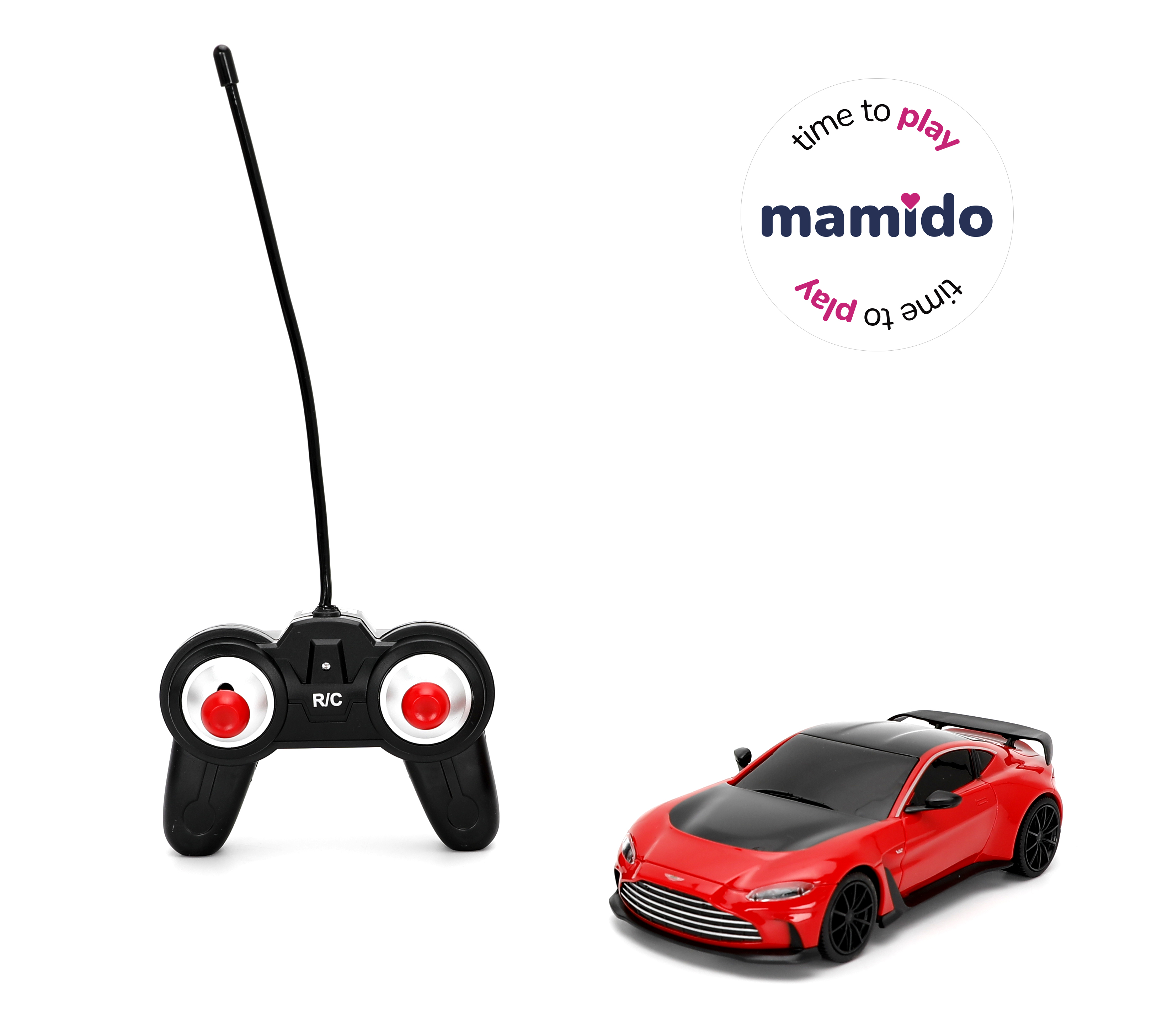 Levně Mamido Auto na dálkové ovládání Aston Martin 2022 V12 Vantage R/C 1:24 červené