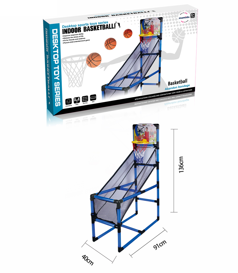 Levně Mamido Dětský basketbalový koš s konstrukcí a dvěma míči MT1580