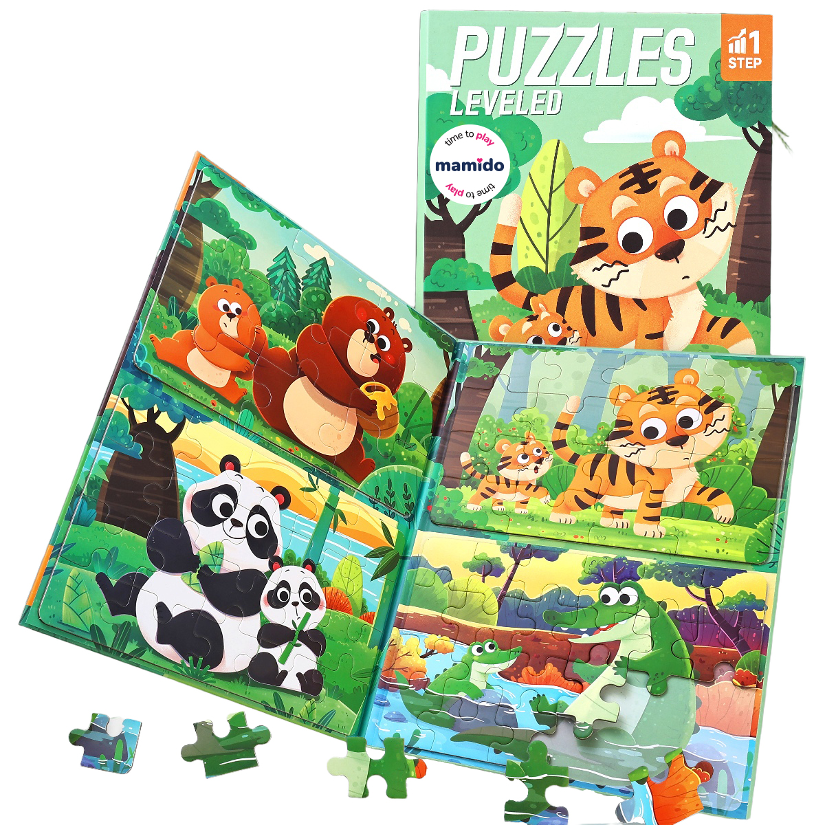 Levně Mamido Magnetické puzzle 4v1 zvířátka MT1571