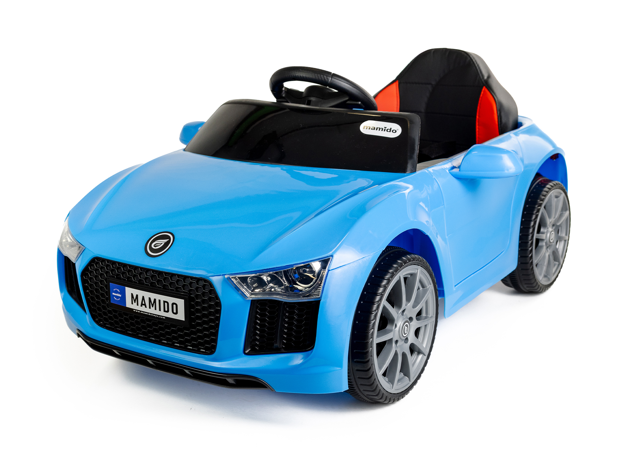Mamido Elektrické autíčko Fast Wing eko-kůže modré