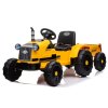 Dětský elektrický traktor s vlečkou T1 žlutý2