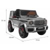 mamido Elektrické autíčko Mercedes G63 AMG lakované stříbrné 1
