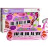 Keyboard s mikrofonem USB růžový
