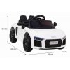 Dětské elektrické autíčko Audi R8 Spyder bílé