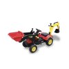 Velký šlapací traktor Branson s lopatou červený1