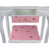 Dětský dřevěný kosmetický stoleček bílo růžový 1