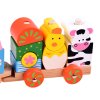 Dětský dřevěný vláček s vagóny05