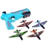 Dětská pistole vystřelující letadla modrá05
