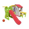 Dětský zahradní domeček se skluzavkou a houpačkou4