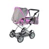 Kočárek pro Panenky 2v1 s taškou a nosítkem růžový