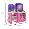 Velká dětská kuchyňka s mazací tabulí a další doplňky růžová