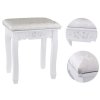 Dětský retro toaletní stolek bílý09