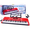 Klávesy keyboard s mikrofonem 61 kláves červené