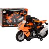 Motorka s motorkářem a s efekty oranžová