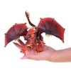 Figurka červeného draka Majestátní drak s pohyblivými křídly
