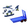 Sada Moderní auto s helikoptérou a přívěsem na rozebírání DIY modrá