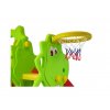 Dětská houpačka+skluzavka+basketbalový koš 3v1 dinosaurus