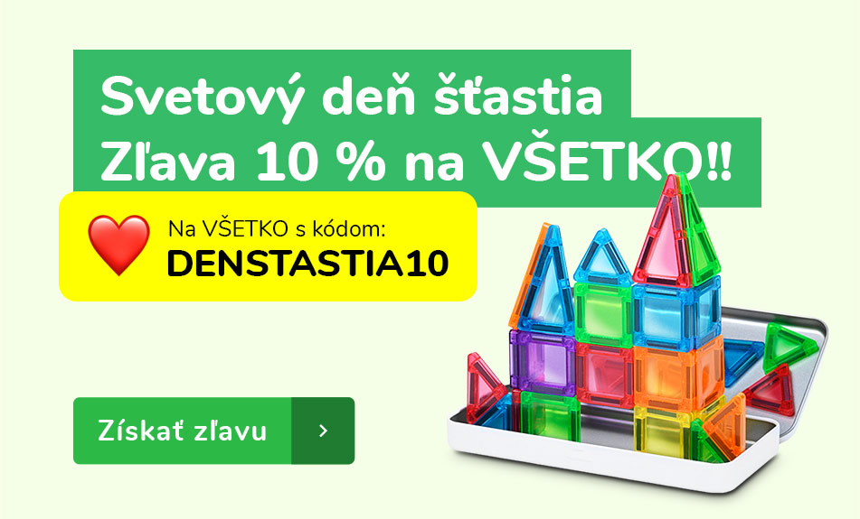 Svetový deň šťastia. Zľava 10 % na VŠETKO!!