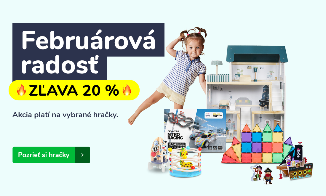 Februátová radosť - zľavy 20 % na vybrané hračky.