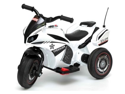 dětská elektrická motorka policie černá (3)