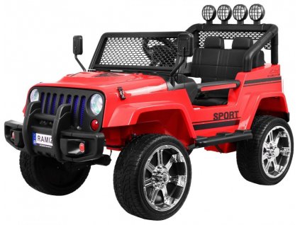 2418 elektricke auticko jeep raptor 4x4 cervene