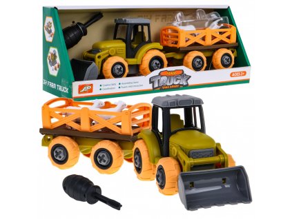 Konstrukční traktor s přívěsem a ovečkami09