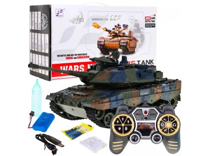 Tank na dálkové ovládání RC zelený 1181